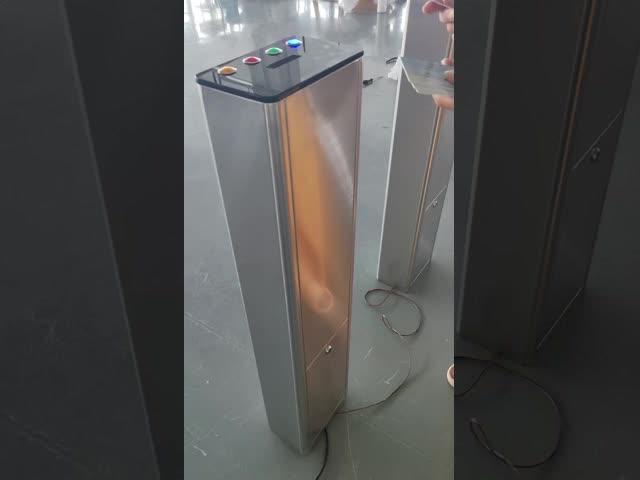 304 Stainless Steel Automatic Card Collector with 4-Color LED and Custom Reader Integration for Access Control
