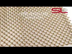 Flexibe Metal Coil Drapery 10mm Thickness Stainless Steel PVD Surface