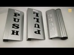 Silver Glass Door Hardware Accessories Pull / Push Plate Aluminum