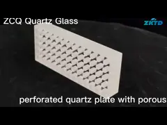 Optisches Quarzglas, geschmolzene Quarzglasplatte, dreieckige Form mit Loch