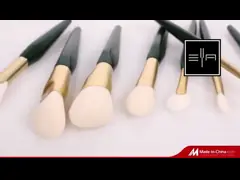 8-stuk de Houten van de Make-upborstels van de Handvatluxe Reeks van Rose Gold Ferrule Cosmetic Brush