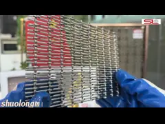 Het aluminium plooide 3.3mm Decoratieve Geweven Draad Mesh Anodizing