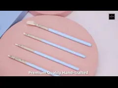 8pcs make-up borstels met synthetisch haar en rollend drukken aluminium ferrule OEM