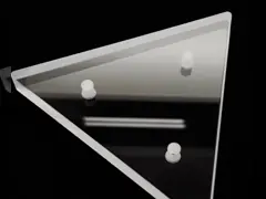 Optisches Quarzglas Dreieck mit Loch geschmolzen Quarzplatte durchsichtig