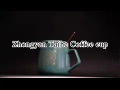 스푼과 7x9cm 재사용할 수 있는 세라믹 커피컵 중국 한의학 스타일을 마테